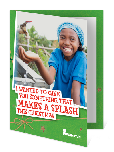 You can help provide water for a child (Christmas card)