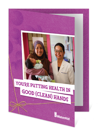 You can help train a health worker on good hygiene practices