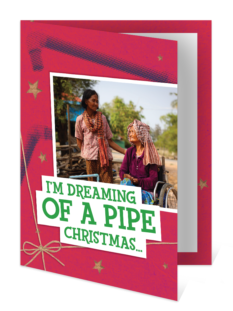 You can help pipe water to a village (Christmas)