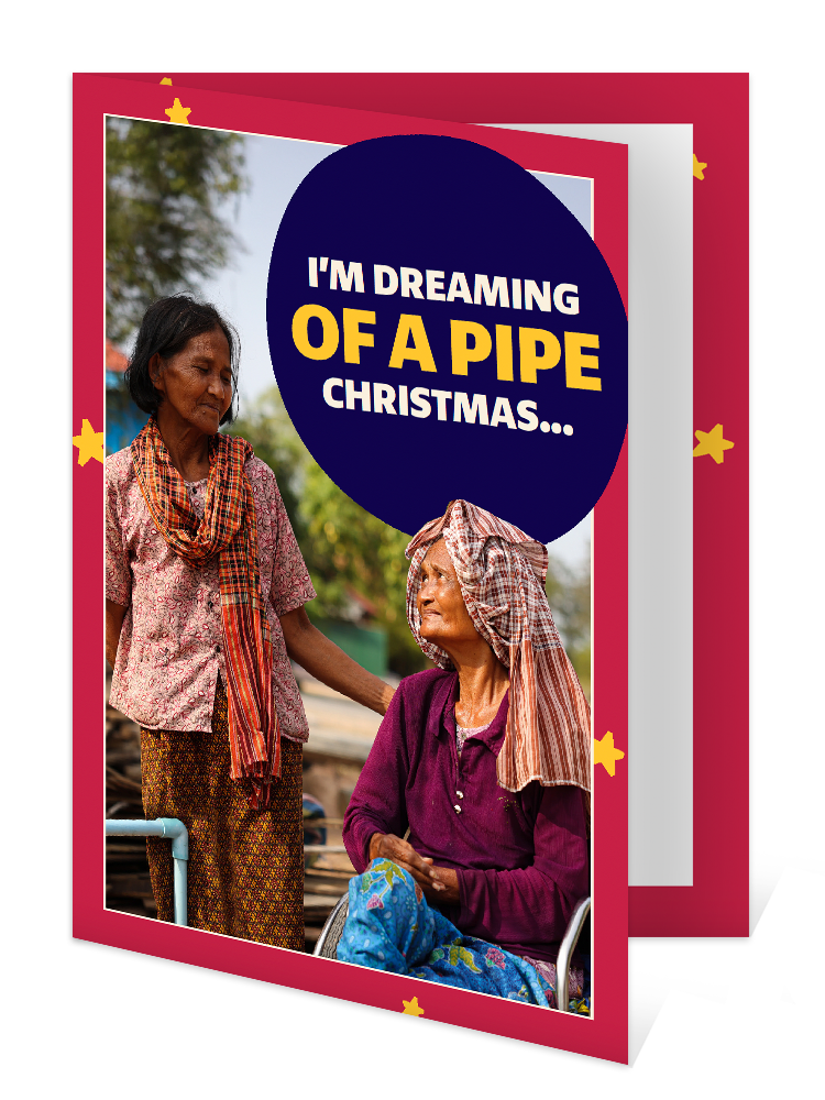 You can help pipe water to a village (Christmas)