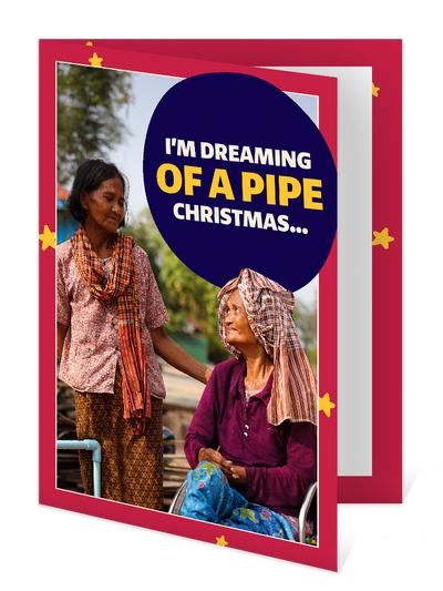 You can help pipe water to a village (Christmas)