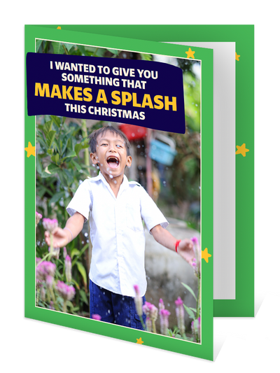 You can help provide water for a child (Christmas card)