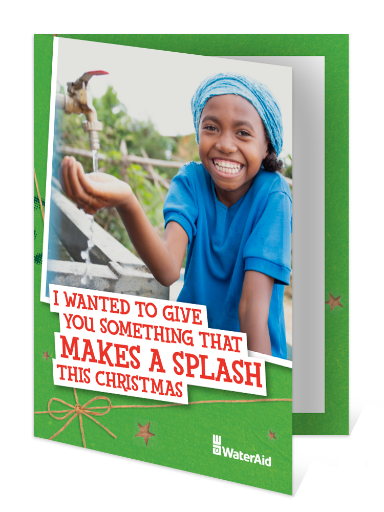 You can help provide water for a child (Christmas card)