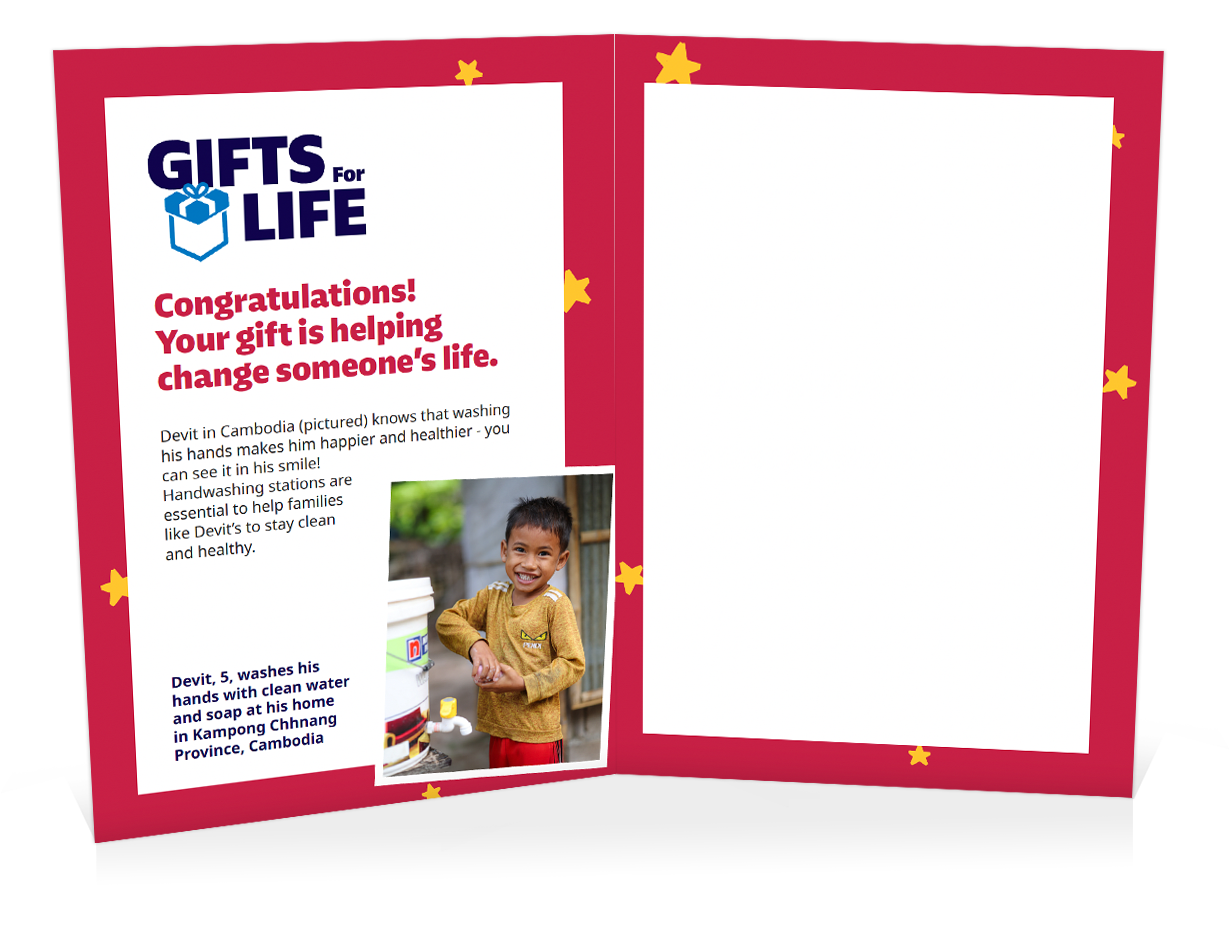 You can help build a simple handwashing station (Christmas)