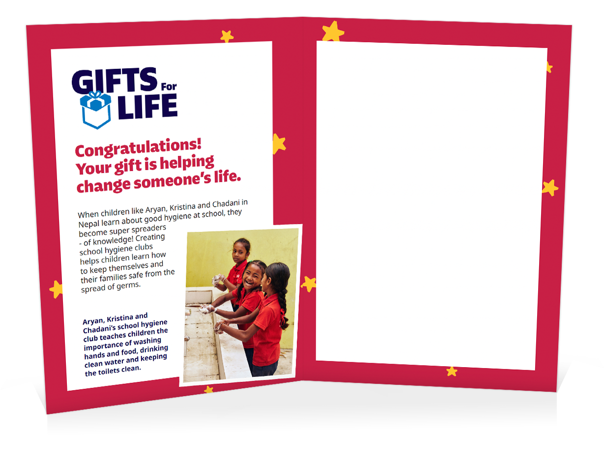 You can help bring hygiene education at school (Christmas)