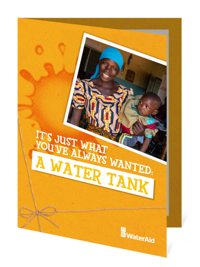 You can help buy a community water tank