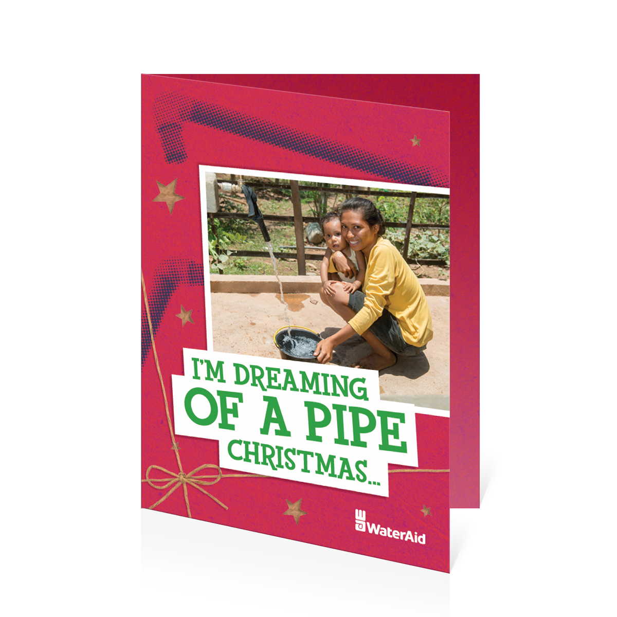 $18 can help pipe water to a village (Christmas card)