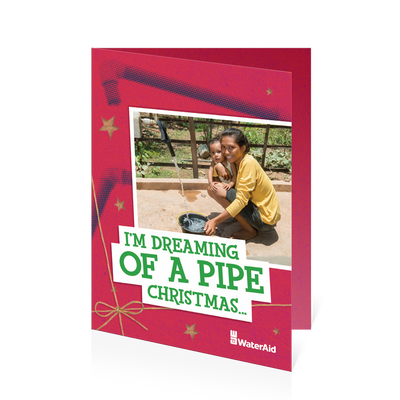 $18 can help pipe water to a village (Christmas card)