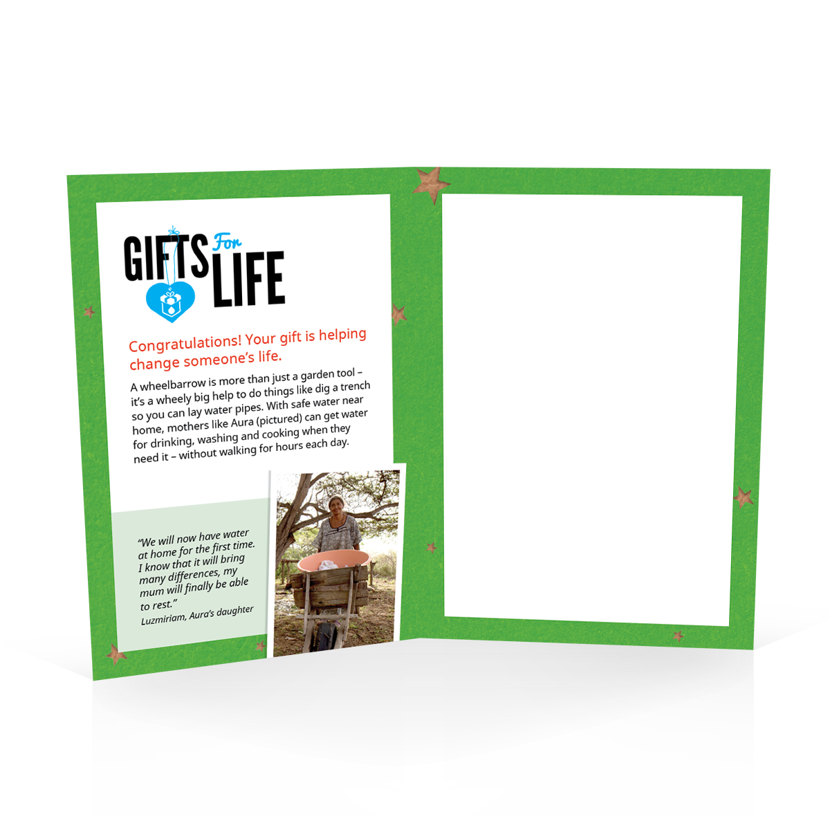 $37 can buy a wheelbarrow (Christmas card)