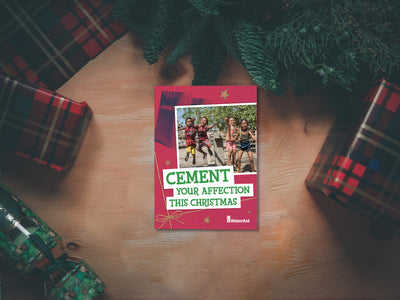 $18 can buy two bags of cement (Christmas card)